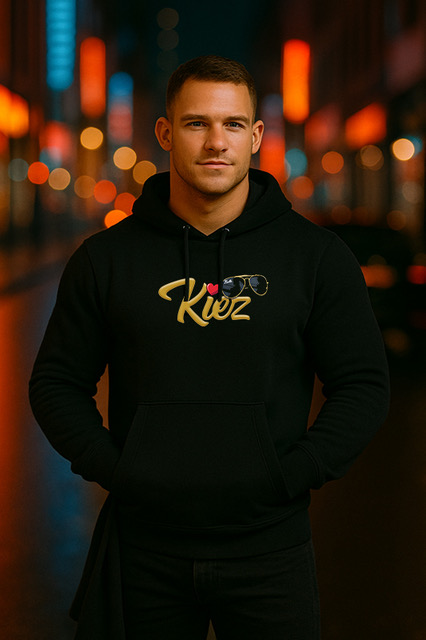 Hoodie black, Man Edition, Kiez Herz